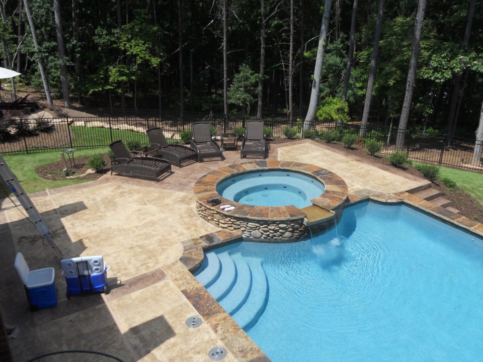 Stamped Concrete Pool Deck