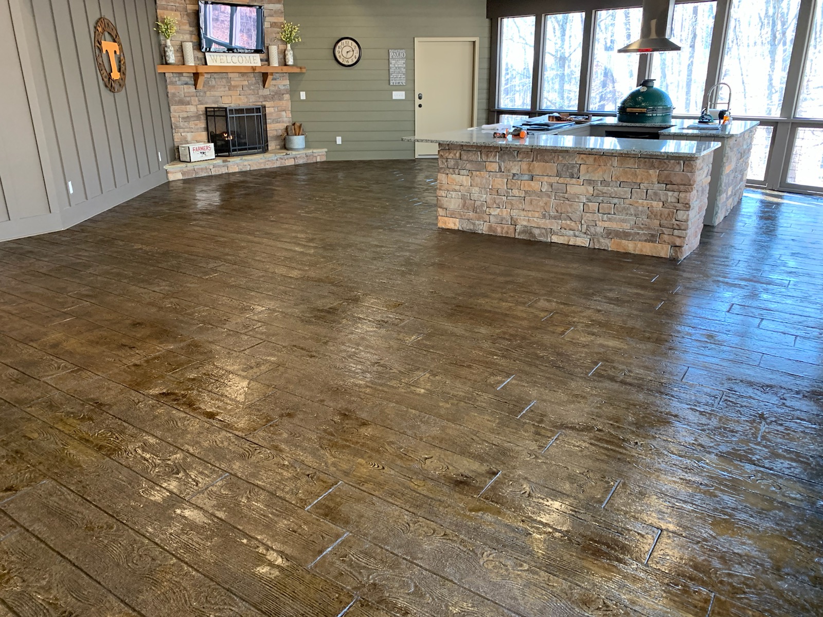 Wood Plank Stamped Concrete