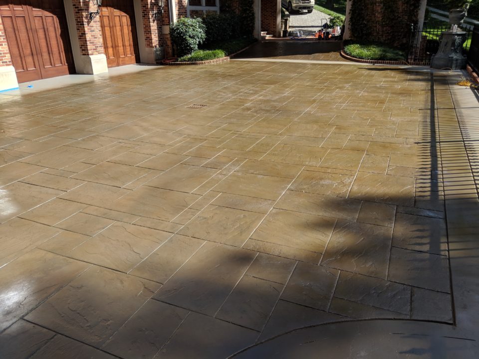 Stained Concrete Driveway